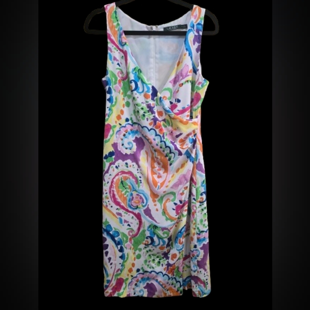 Ralph Lauren Multicolor Paisley Midi‎ Dress